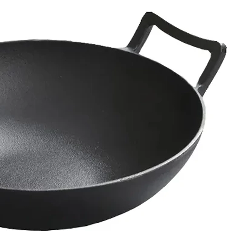 Liatinový wok 36,5 cm s pokrievkou